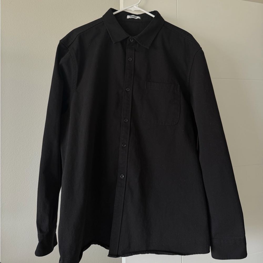 Classic Black Men's Shirt Jacket